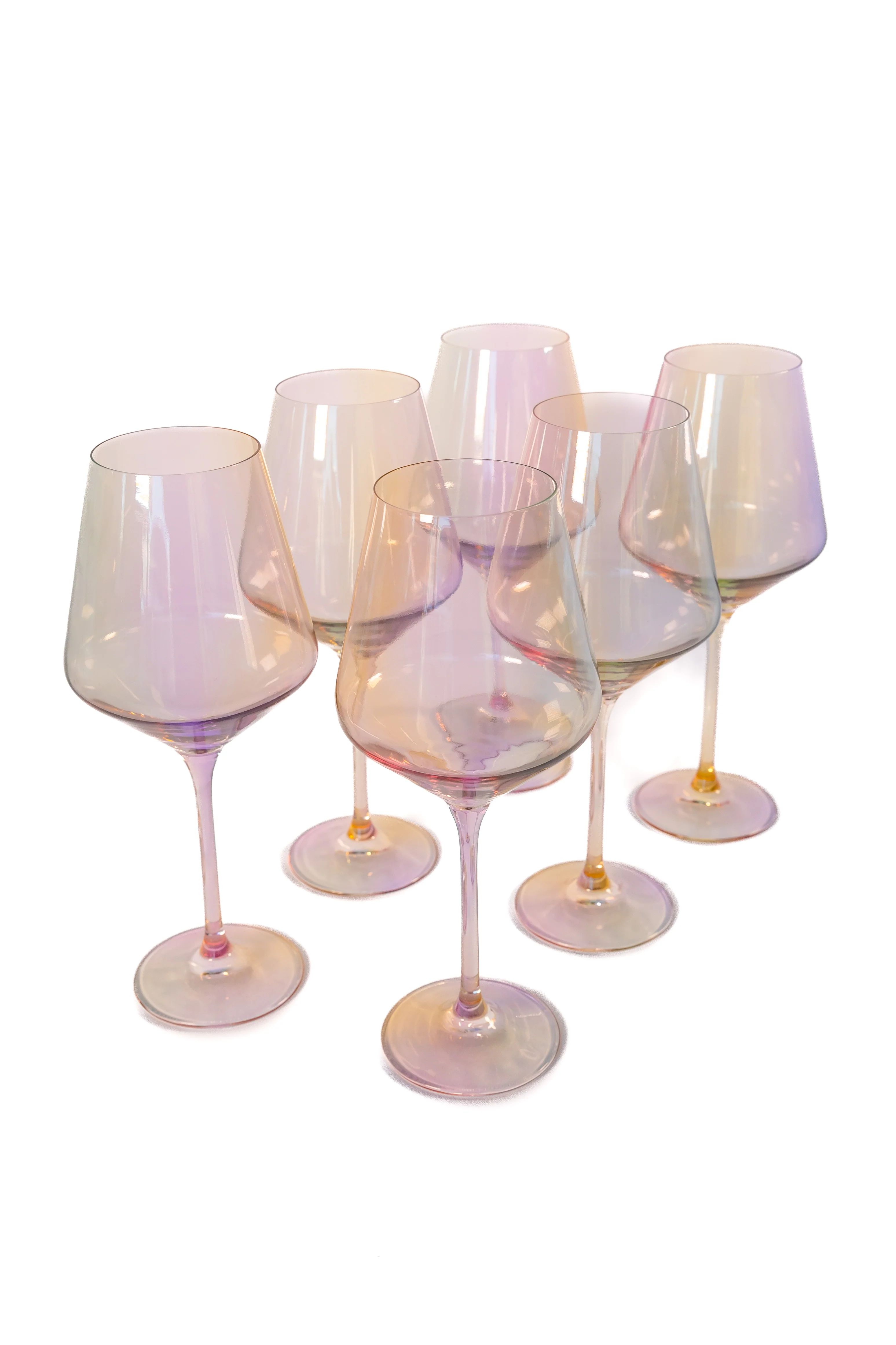 Estelle Colored Wine Stemware - Set of 6 {Iridescent} | Estelle Colored Glass