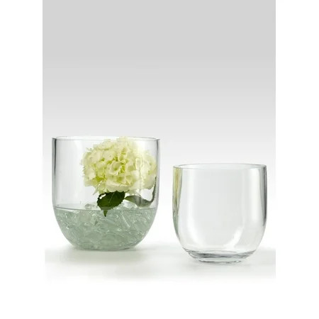 6 1/4 x 6 1/4in Round Glass Vase with Tapered Bottom | Walmart (US)