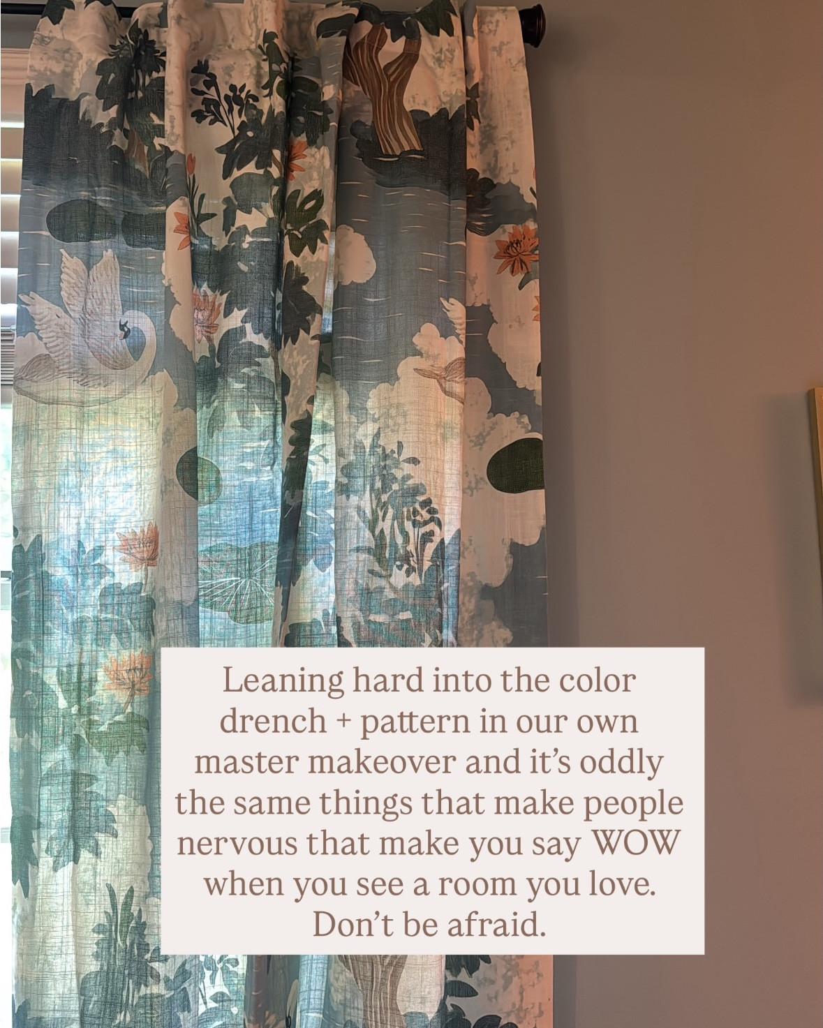 Love the curtains I chose for our bedroom! 