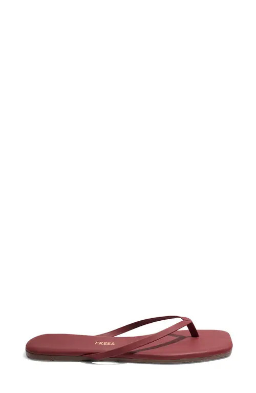 TKEES Lily Square Toe Flip Flop in Burgundy at Nordstrom, Size 6 | Nordstrom