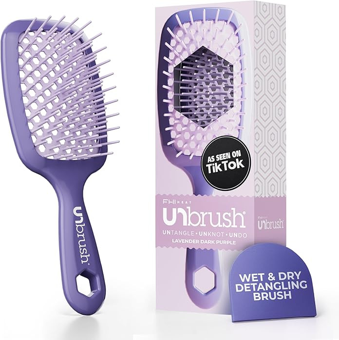 FHI Heat UNbrush Detangling Brush for Pain-Free Brushing on All Wet or Dry Hair Types — Durable... | Amazon (US)
