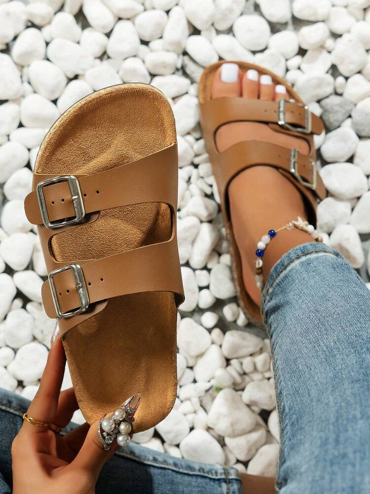 Damen Sommer Neu Retro Offene Zehensandale, Atmungsaktiv, Stylisch Für Zuhause, Outdoor, Strand, Bequeme Rutschfeste Pantoffeln | SHEIN