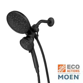 MOEN Magnetix 6-Spray Patterns with 1.75 GPM 6.75 in. Wall Mount Dual Shower Heads and Handheld i... | The Home Depot
