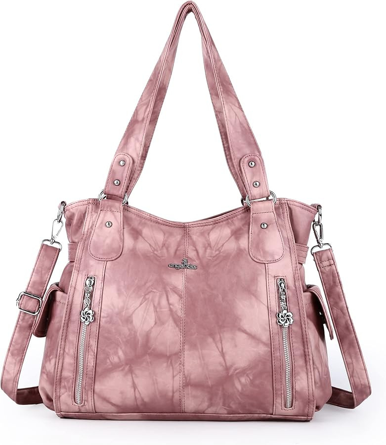 Angel Kiss Handbags for Womens Top-Handle Hobo Purse Roomy Casual Shoulder Bags PU Tote Satchel P... | Amazon (US)