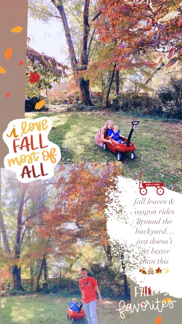 fall leaves & wagon rides around the backyard… just doesn’t get better than this 🍂👼🏼🍁✨ 

#LTKbaby #LTKfamily #LTKhome