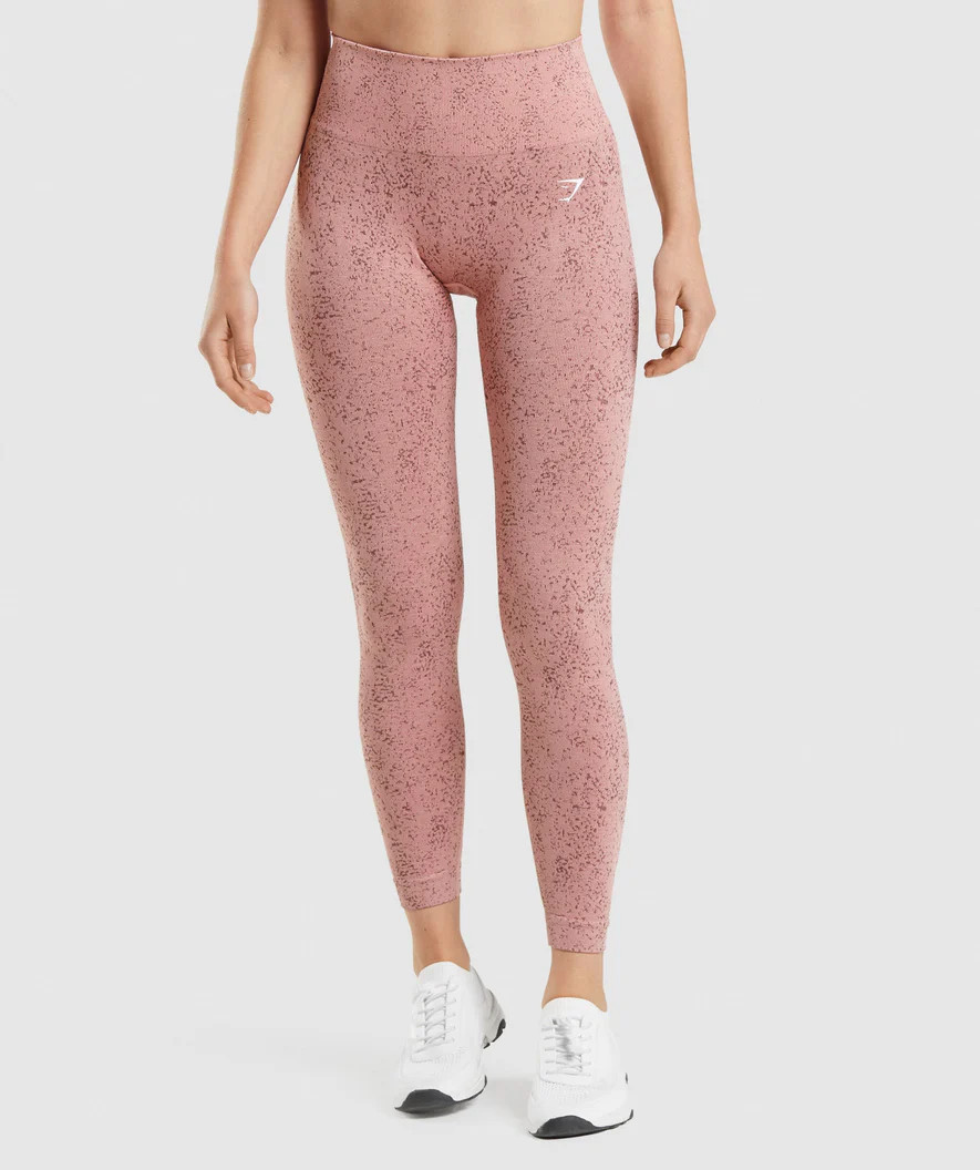 Gymshark Adapt Fleck Seamless Leggings - Mineral | Paige Pink | Gymshark US