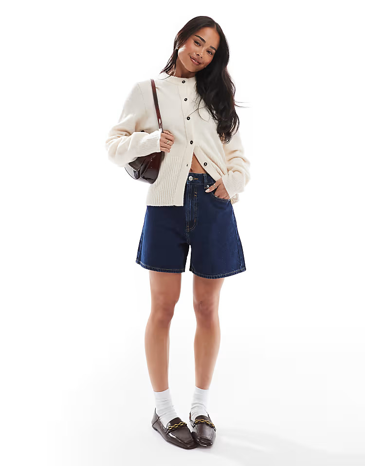 Gina Tricot long sleeve drapey top in brown | ASOS | ASOS (Global)