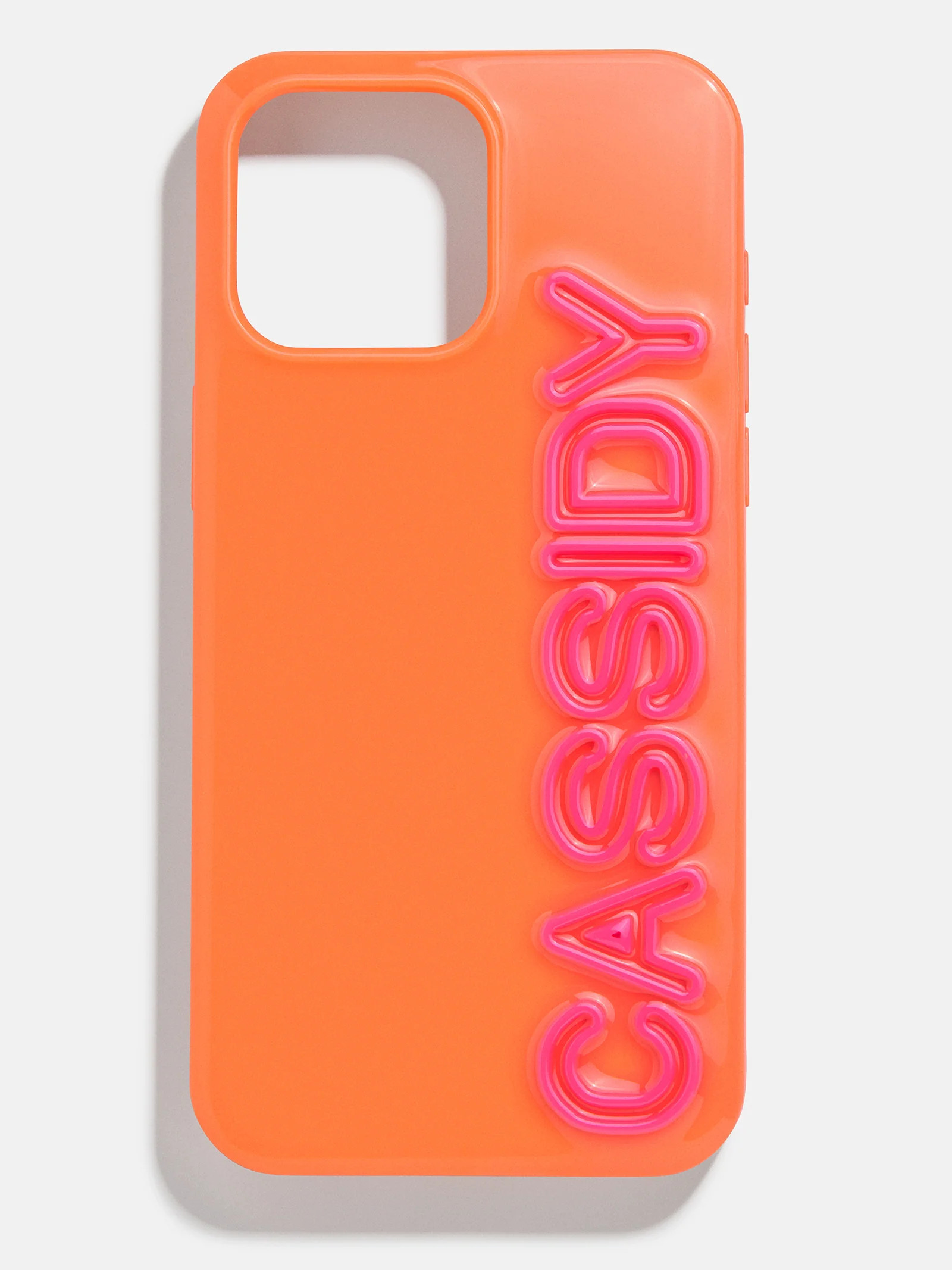Fine Line Custom iPhone Case - Orange/Hot Pink | BaubleBar