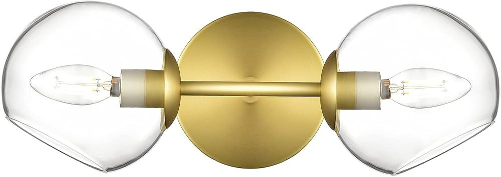 Linea di Liara Angolo Gold Wall Sconce Lighting Fixtures Modern 2-Light Bathroom Vanity Wall Ligh... | Amazon (US)