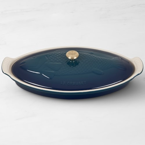 Le Creuset Stoneware Oval Fish Baker, 16", Agave | Williams-Sonoma