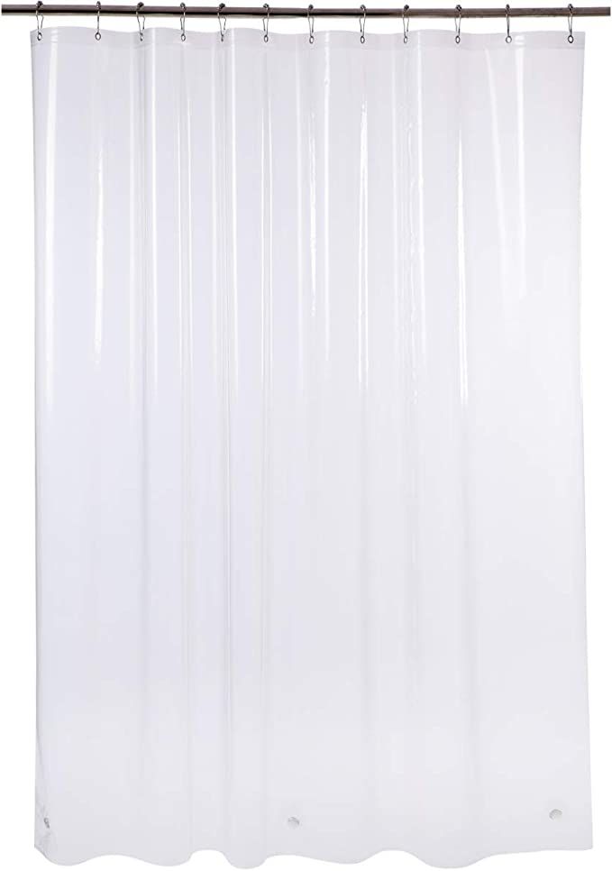 AmazerBath Plastic Shower Curtain, 72 x 96 Inches EVA 8G Thick Bathroom Shower Curtains with Heav... | Amazon (US)