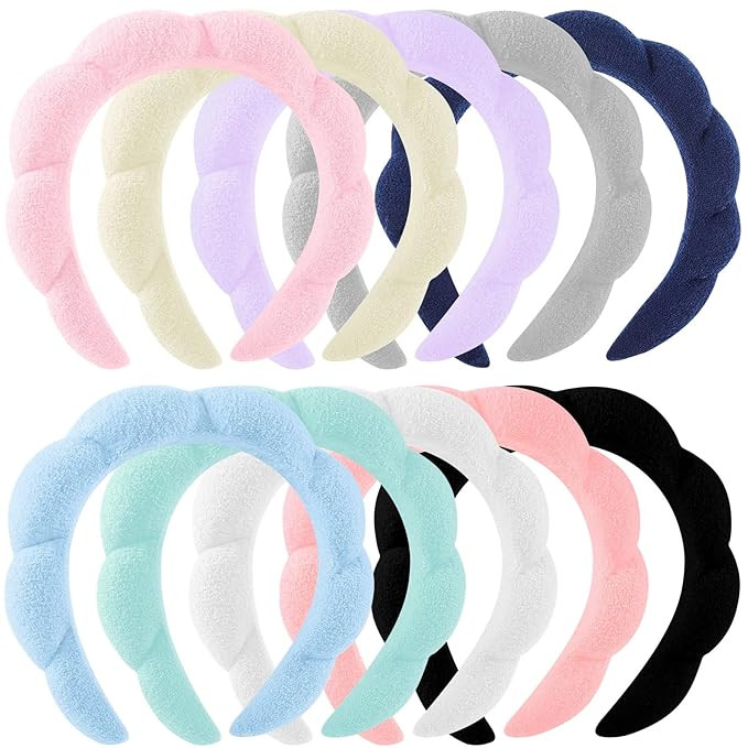 10 Pcs Spa Headband Bulk for Women Washing Puffy Sponge Makeup Headband Skincare Headwear Terry T... | Amazon (US)