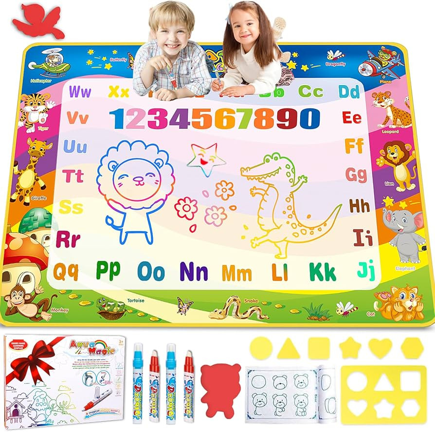 Kids Toys Water Doodle Mat - 40 X 30 Inches Reusable Large Painting Writing Color Doodle Mat Draw... | Amazon (US)