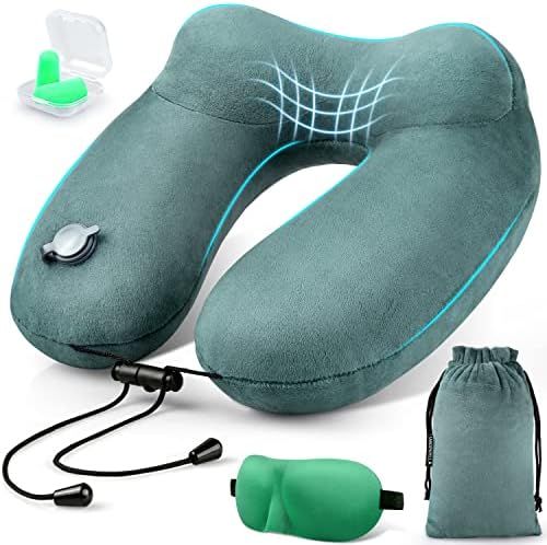 3 IN 1 Neck Pillows for Travel, UROPHYLLA 100% Neck Chin Support Airplane Pillow Set with Adjusta... | Amazon (US)