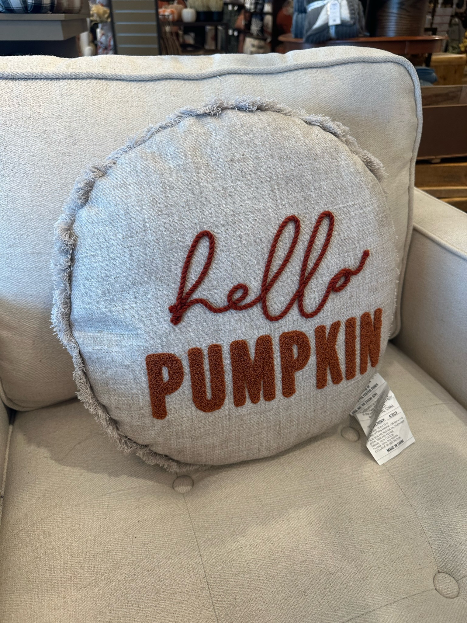 Hello pumpkin hot sale pillow