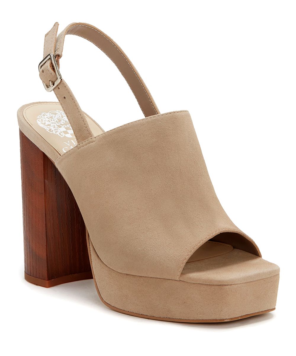 Vince Camuto Women's Sandals TRUFFLE - Taupe Sovetta Suede Sandal - Women | Zulily