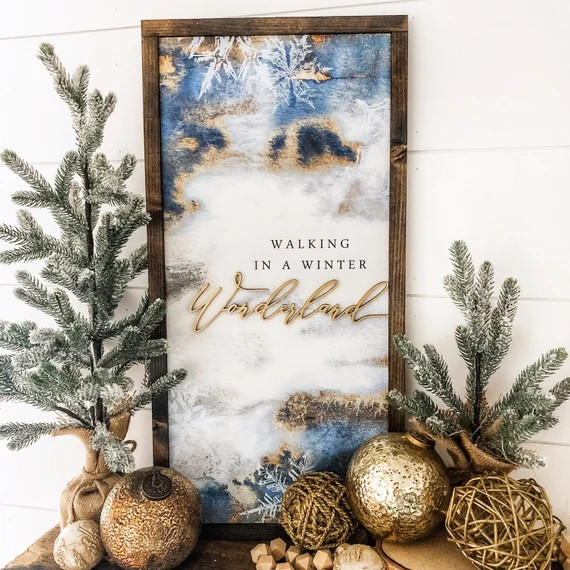 Winter Sign Christmas Wooden Sign Winter Wonderland | Etsy | Etsy (US)