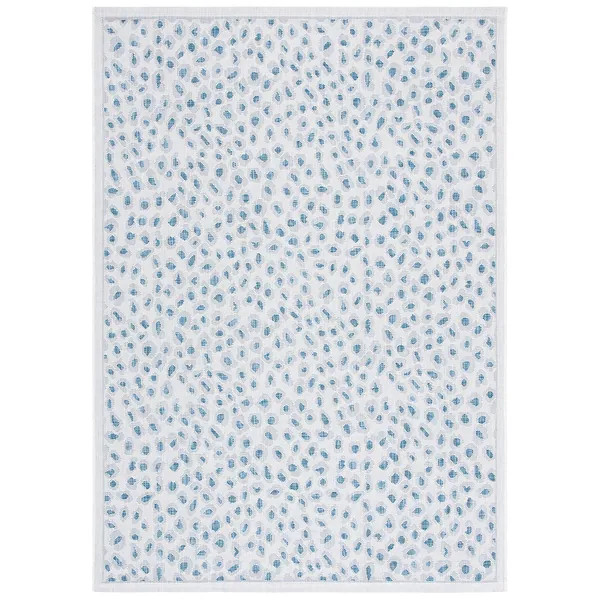 SAFAVIEH Courtyard Ercolina Indoor/ Outdoor Waterproof Patio Backyard Rug - 2' x 3'7" - Ivory/Blu... | Bed Bath & Beyond