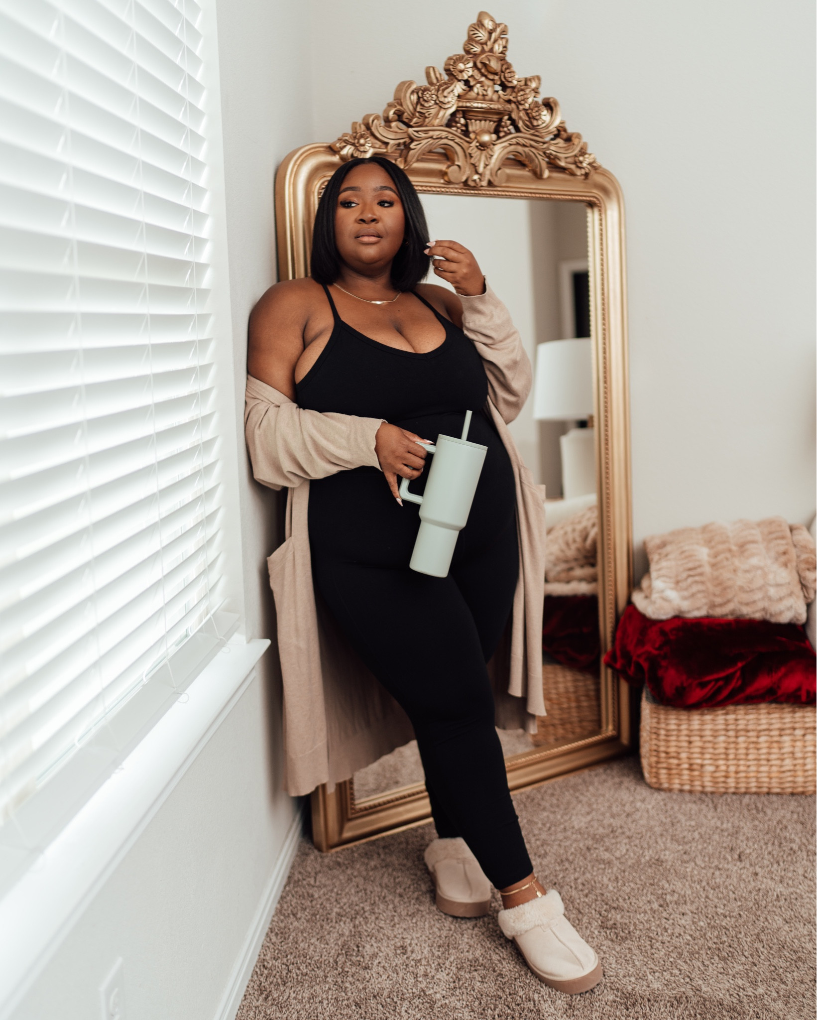 Plus size affordable loungewear I’m wearing a 3x in everything but the dress (4X in it).

Plus size fashion.
Plus size style. Women’s clothes. Women’s fashion. Jumpsuit. Pajamas. Ribbed lounge dress. 

#LTKFamily #LTKPlusSize #LTKHome