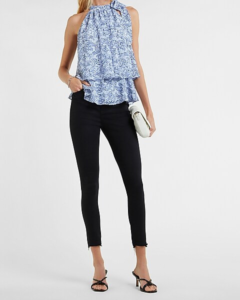 Printed Tiered Halter Tank | Express