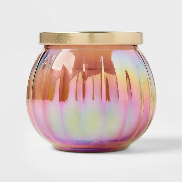 14oz Depression Lidded Glass/Metal Cedarwood Mandarin Candle - Opalhouse™ | Target
