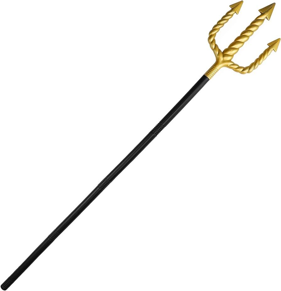 Skeleteen Gold Trident Costume Accessory - Golden Pitchfork Spear Toy Prop Weapon Staff Accessori... | Amazon (US)