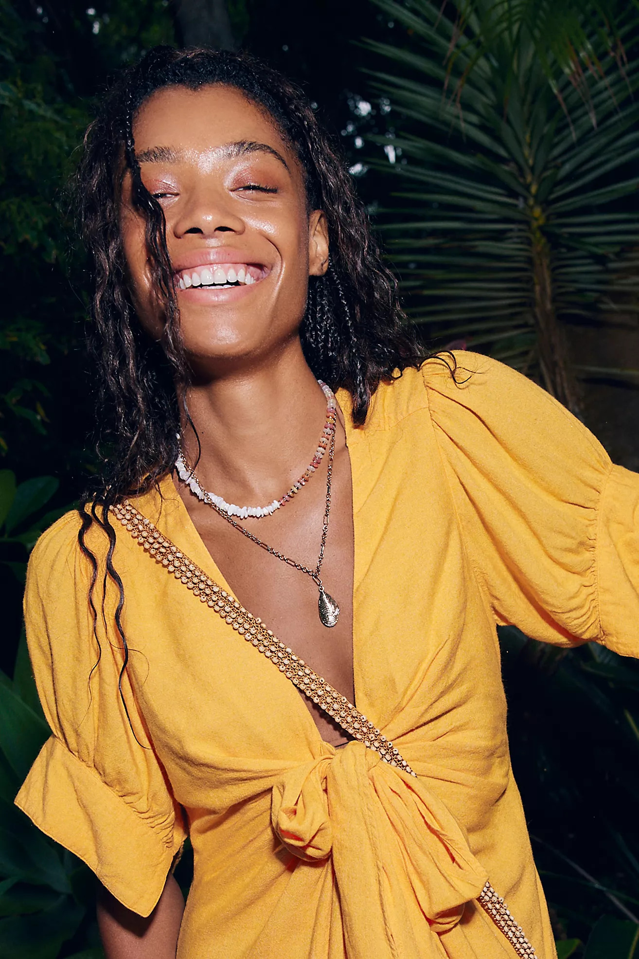 Life's A Beach Gold Plated Necklace | Free People (Global - UK&FR Excluded)