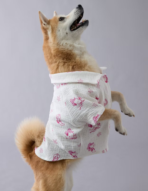 ABO Snoopy Western Button-Up Shirt | American Eagle Outfitters (US & CA)