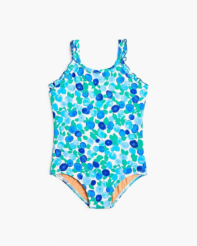 Girls' printed ruffle-strap one-piece swimsuit | J.Crew Factory