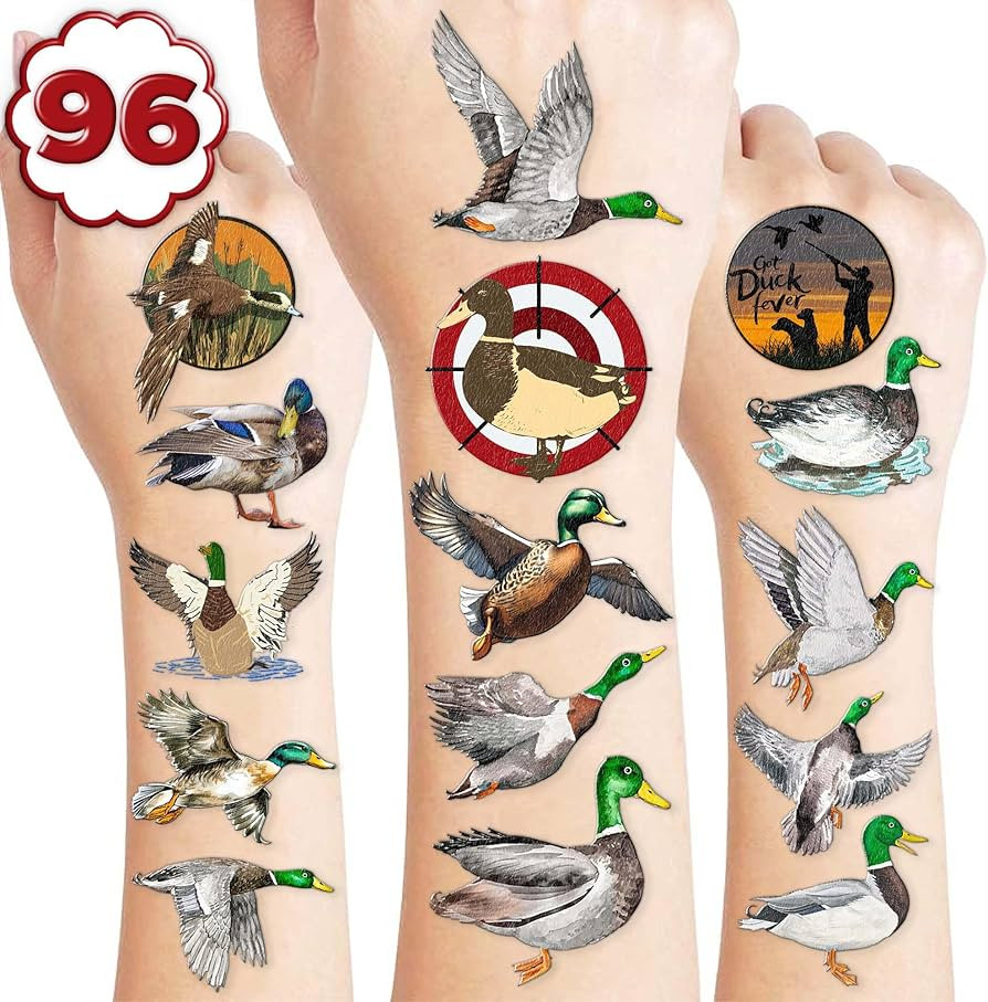 96 PCS Mallard Duck Birthday Party Decorations Party Favors Supplies Decor Cute Hunting Duck Temp... | Amazon (US)