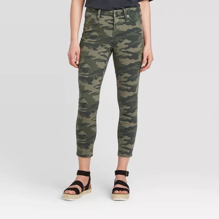 Women's High-Rise Cropped Skinny Jeans - Universal Thread™ Camo Print | Target