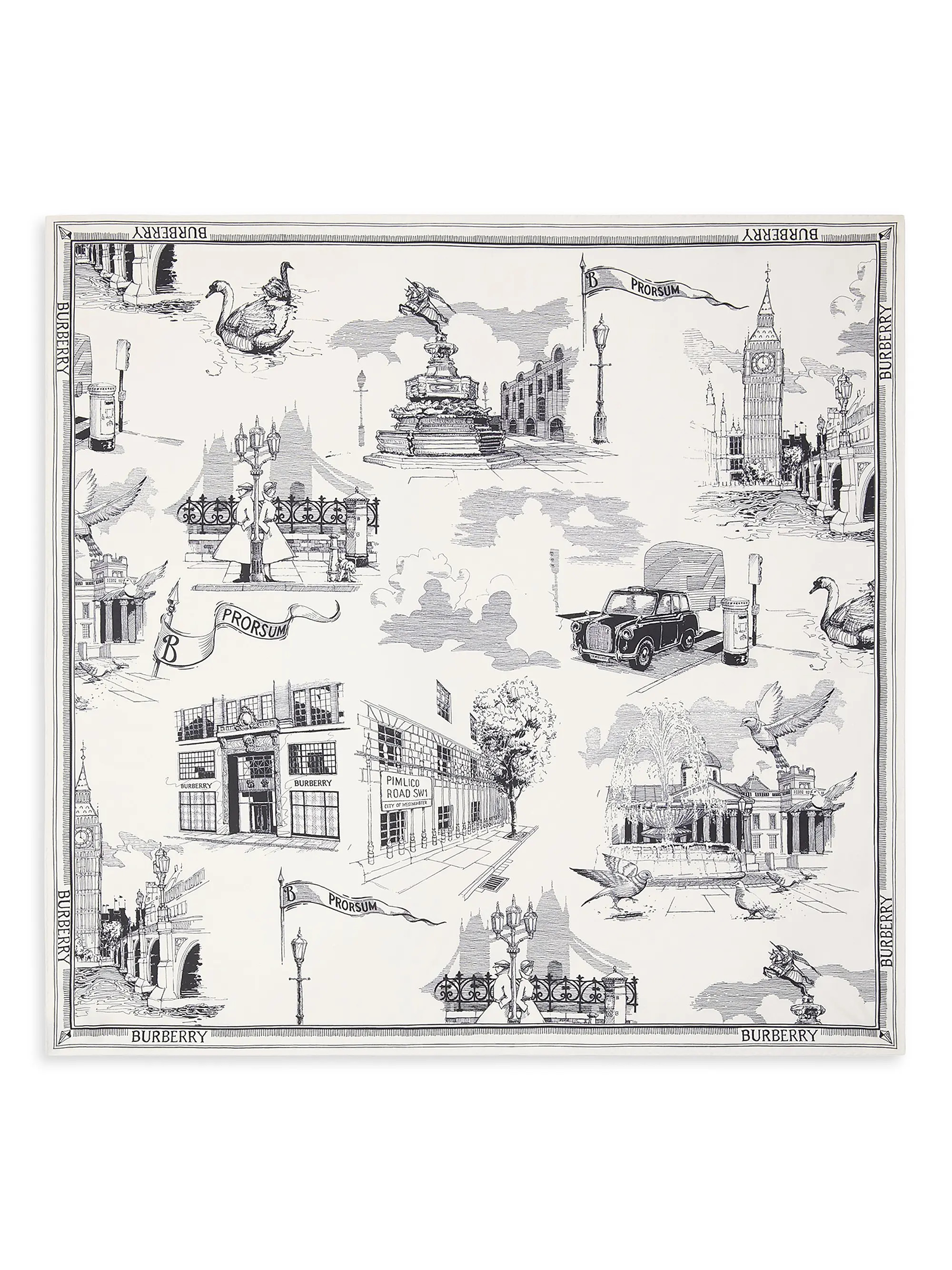 London Landmarks Silk Scarf | Saks Fifth Avenue