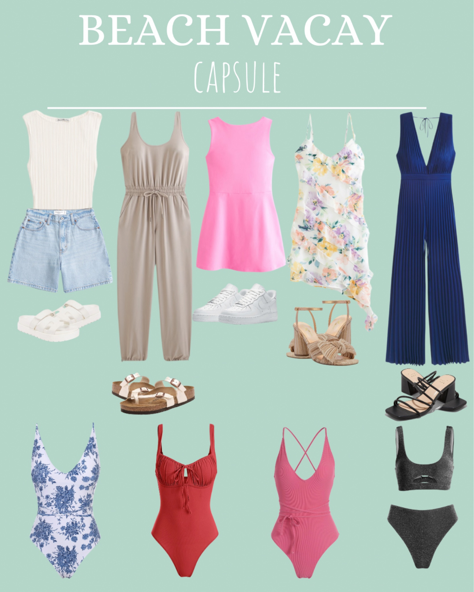 Beach vacation wardrobe capsule!! The cutest inspo for your packing! 

#LTKswim #LTKSeasonal #LTKstyletip