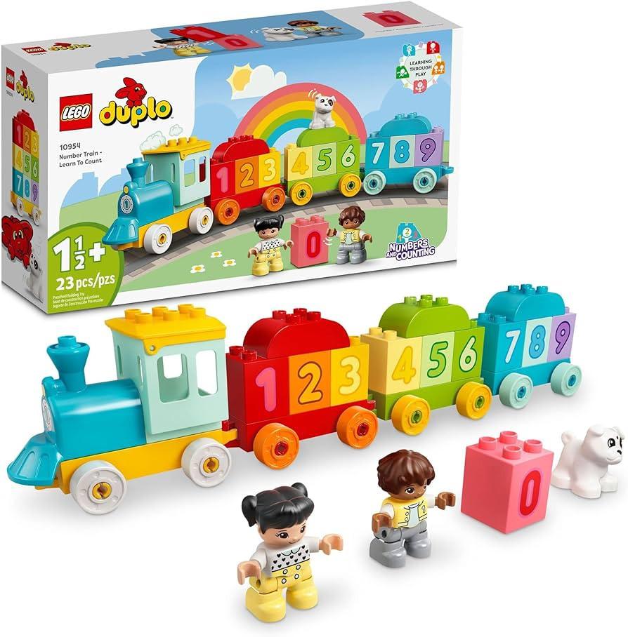 LEGO DUPLO My First Number Train - Learn to Count 10954 Building Toy; Introduce Boy and Girl Todd... | Amazon (US)