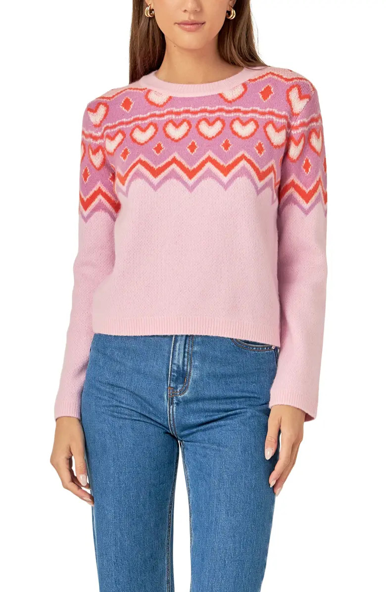 Heart Fair Isle Sweater | Nordstrom