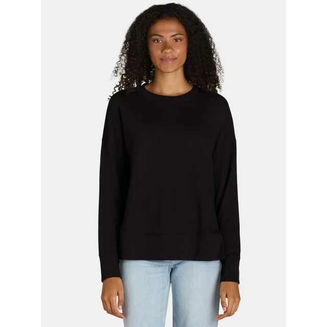 Time and Tru Sweatshirt, Women's and Women's Plus, Sizes XS-4X | Walmart (US)