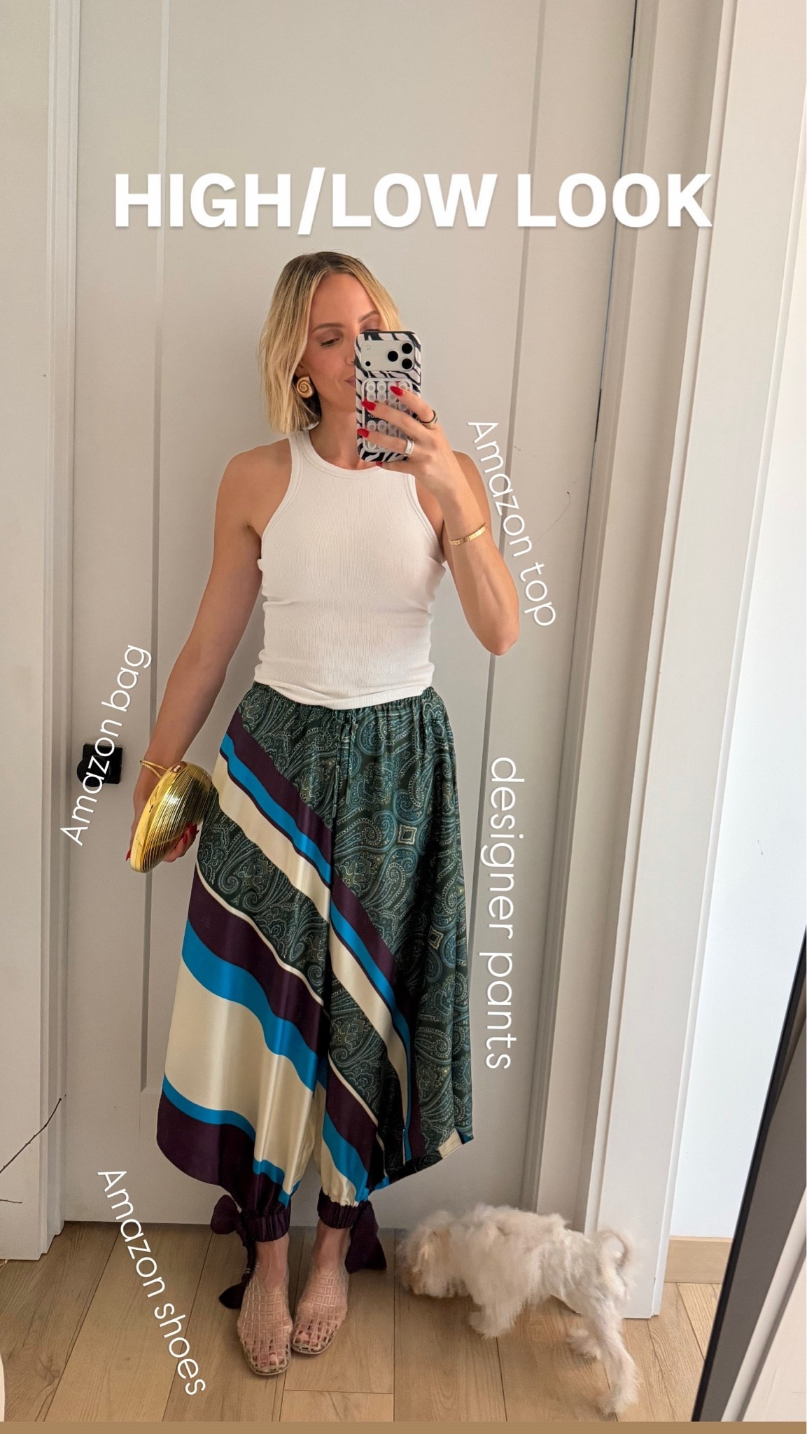 Wearing a small in the tank. It has a built-in bra. Shoes run TTS. Wearing a small/4￼ in the pants.

#LTKootd #LTKOver40 #LTKTall