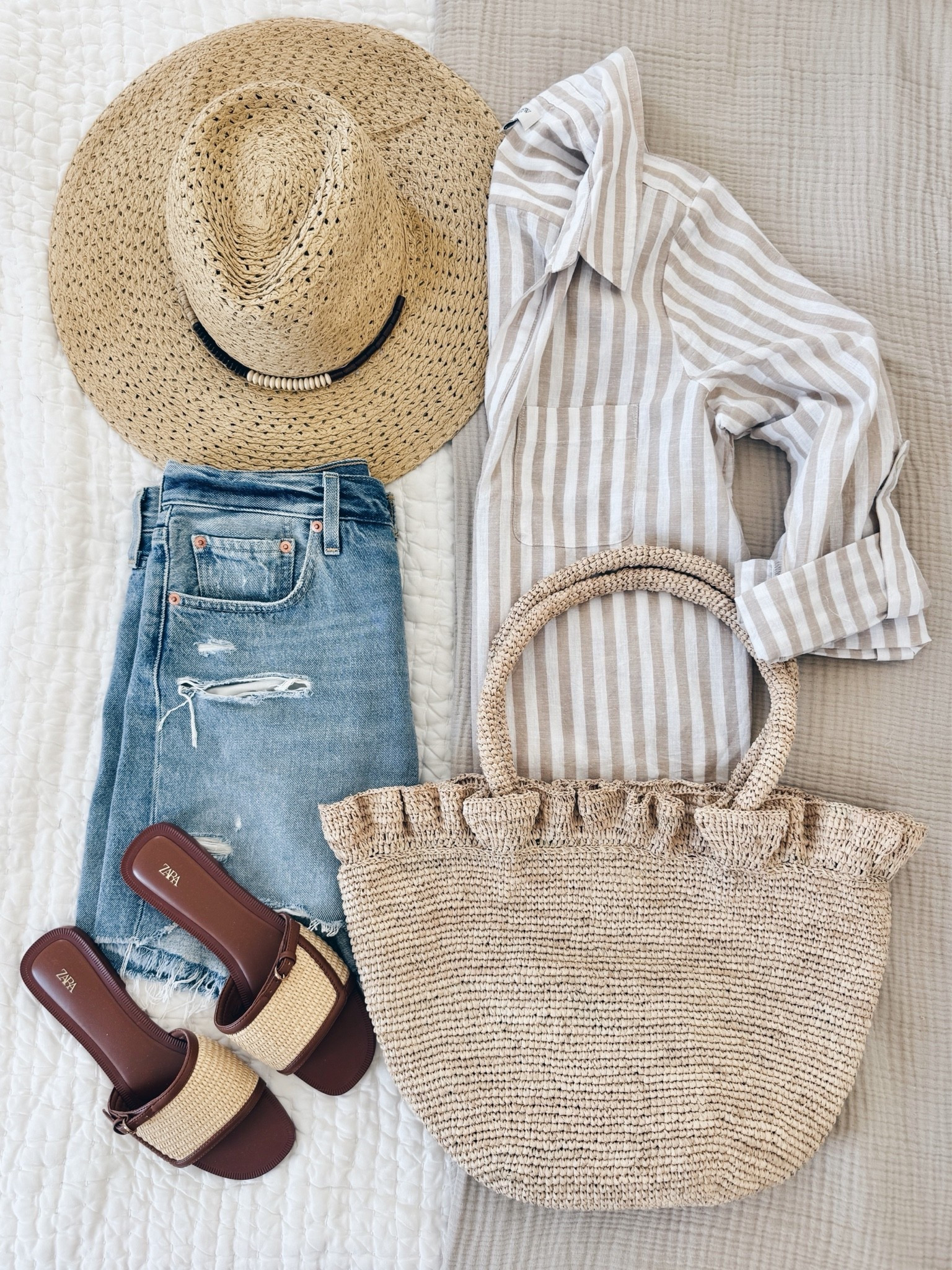 Summer outfit.  I sized up one in the mid thigh shorts!