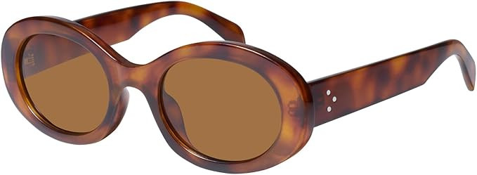 mosanana Oval Retro Trendy Sunglasses for Women 90s Style MS52371 | Amazon (US)