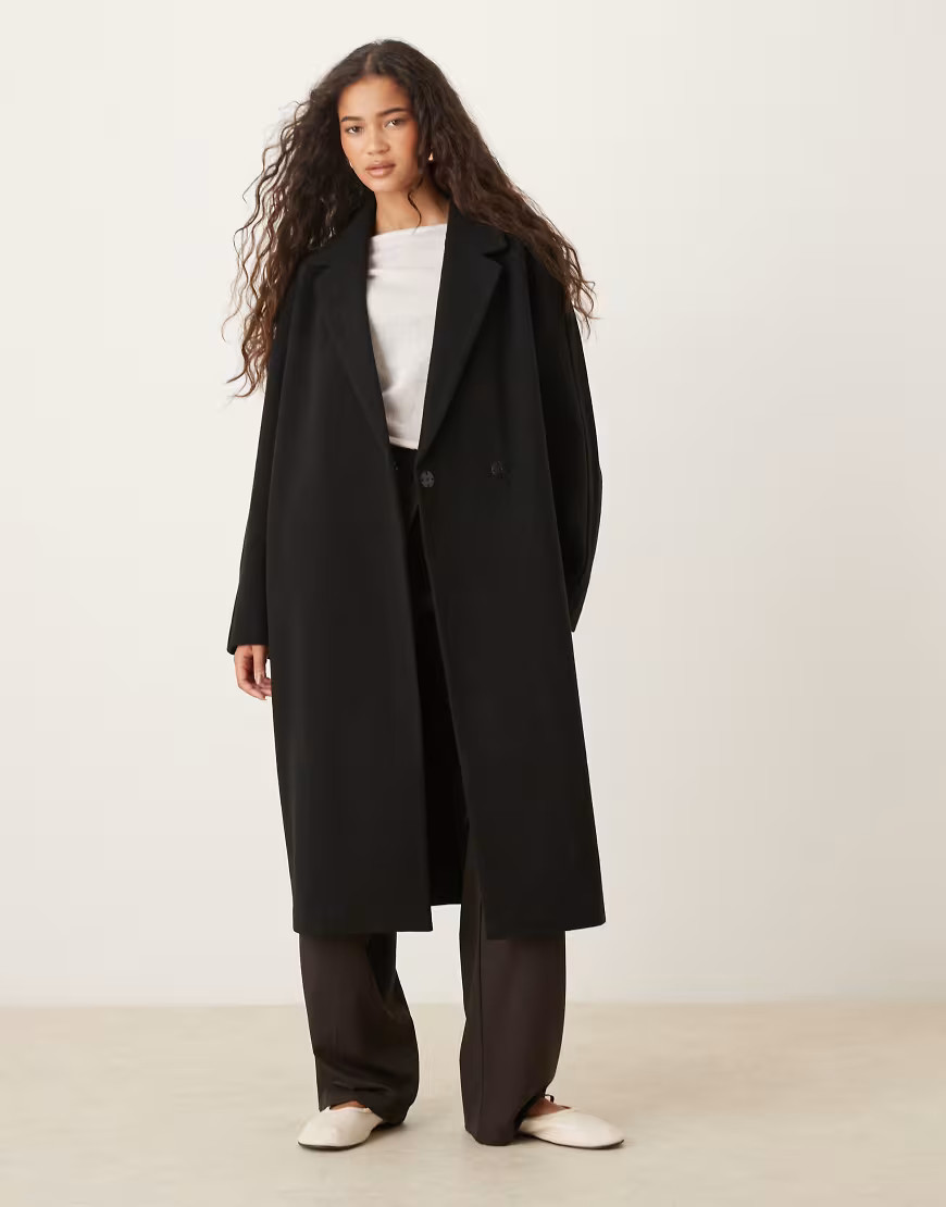 ASOS DESIGN chuck on overcoat in black | ASOS (Global)