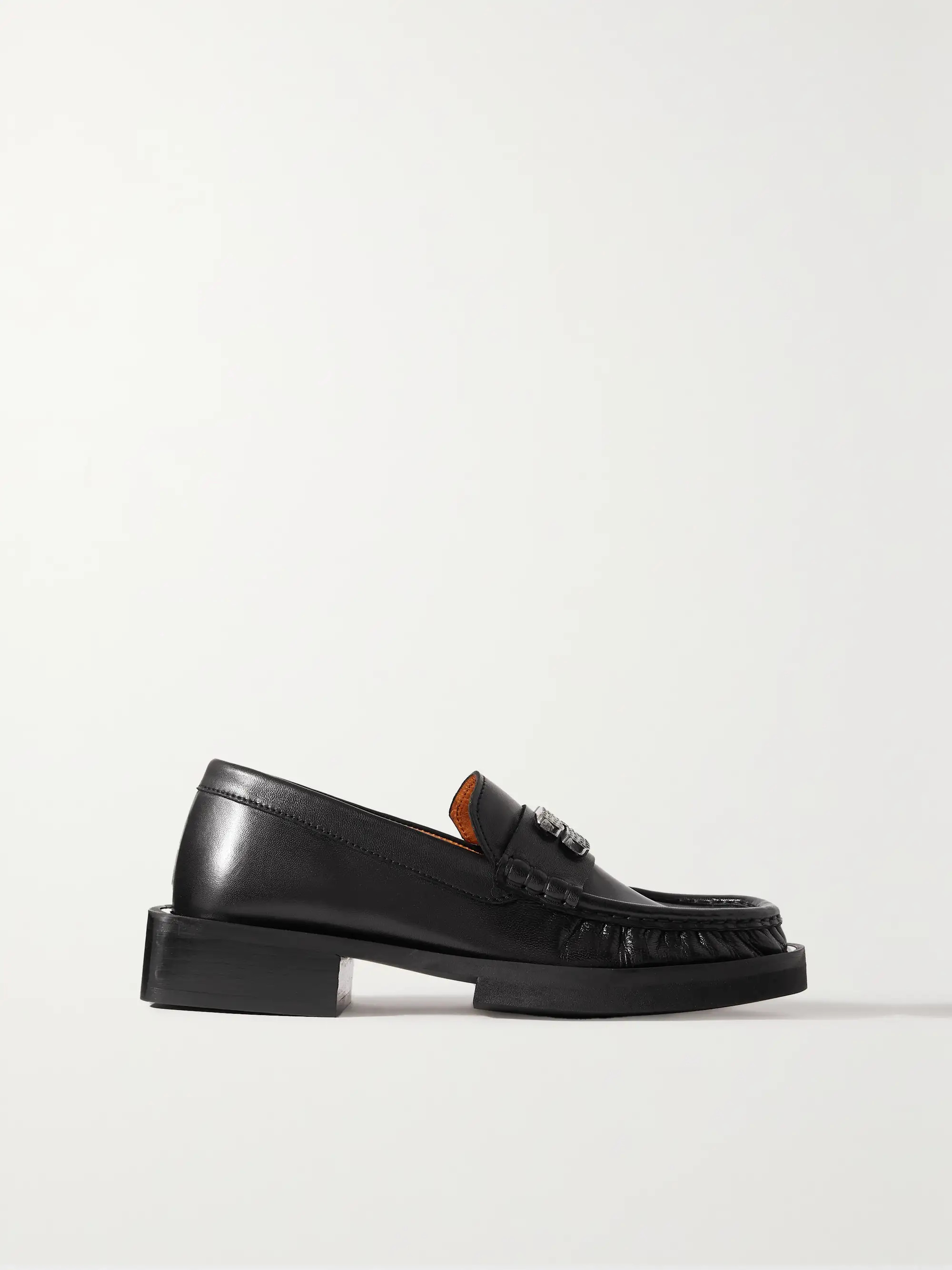 Crystal-embellished leather loafers | NET-A-PORTER APAC