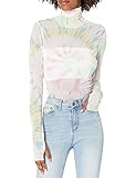 AFRM womens Zadie Turtleneck Pullover With Thumb Holes Shirt, Blanc Spiral Tie Dye, Medium US | Amazon (US)