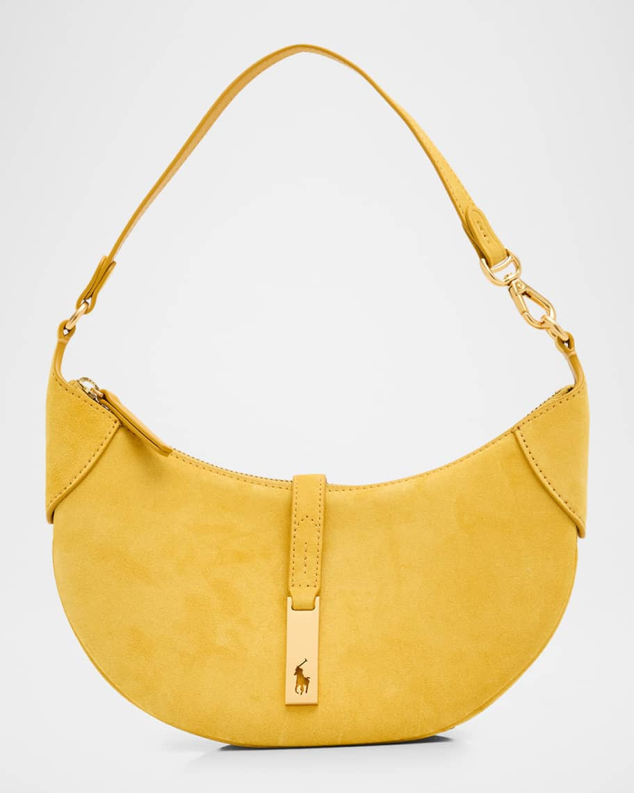 Polo Ralph Lauren Polo ID Suede Mini Shoulder Bag | Neiman Marcus