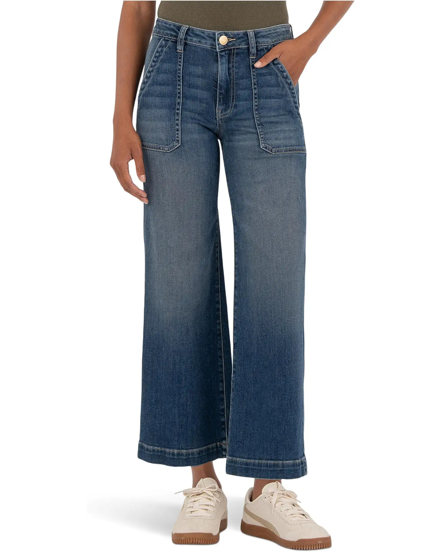 Charlotte High-rise Wide Leg Pork Chop-wide Hem In Reflective | Zappos