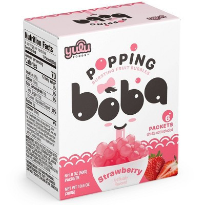 Yulu Popping Bursting Strawberry Flavored Boba Fruit Bubbles For Boba Tea - 6ct/10.6oz | Target