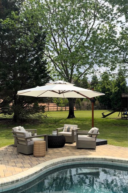 Patio umbrella, patio decor, outdoor living 

#LTKSeasonal #LTKhome #LTKover40