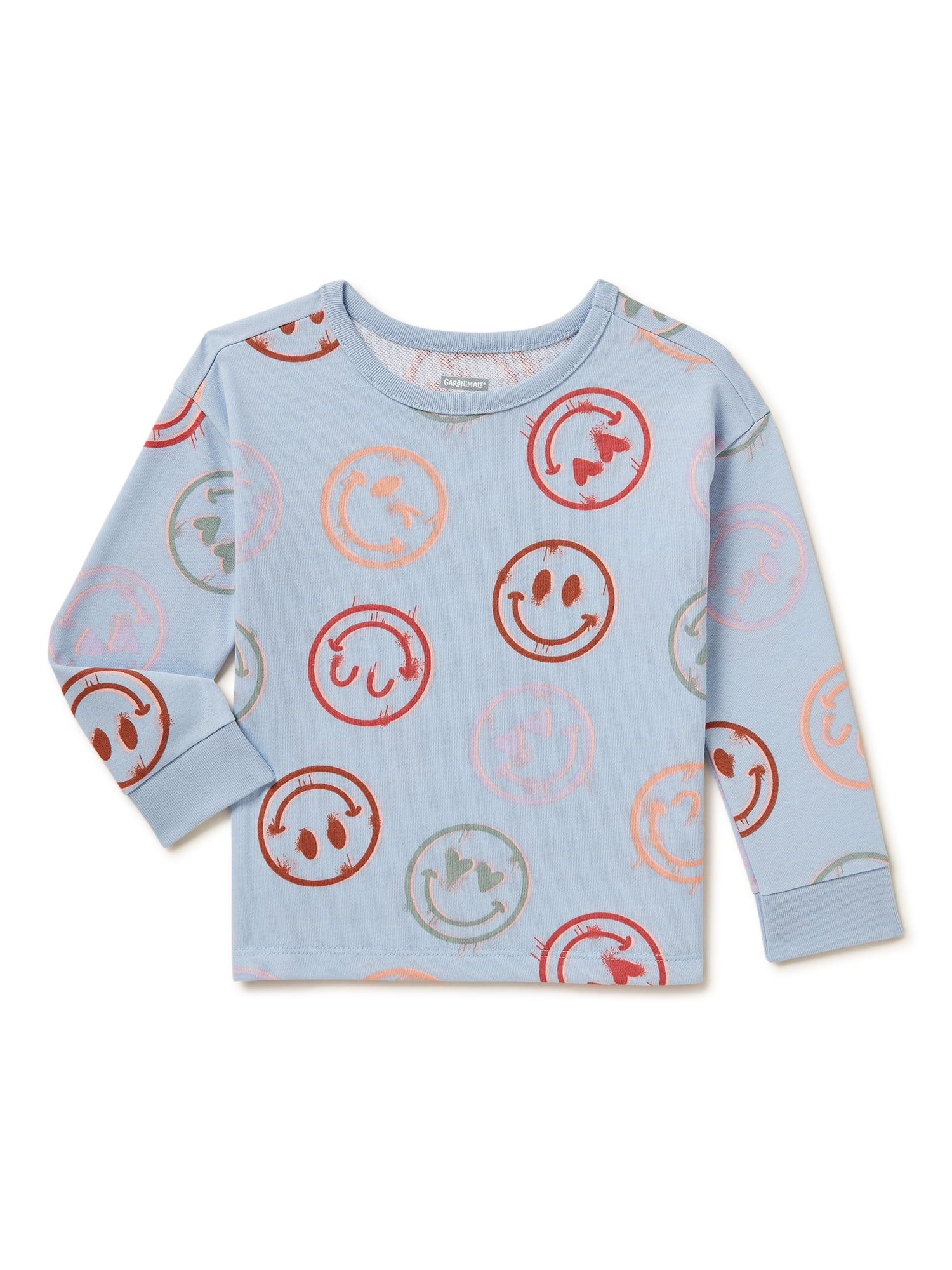 Garanimals Baby and Toddler Girls Long Sleeve Print Sweatshirt, Sizes 12M-5T - Walmart.com | Walmart (US)