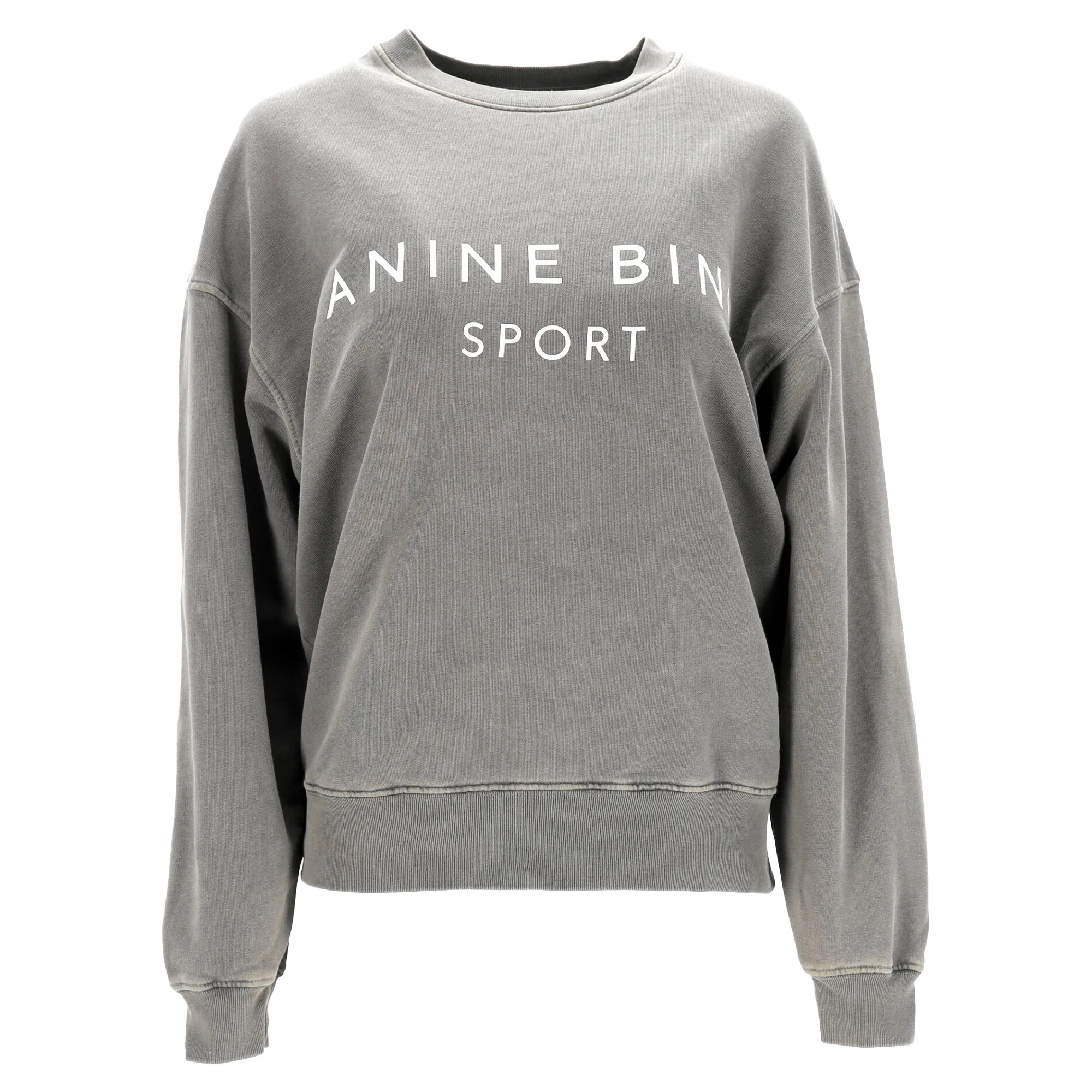 Anine Bing Sport Evan Sweatshirt in Grey Organic Cotton | Shop Simon