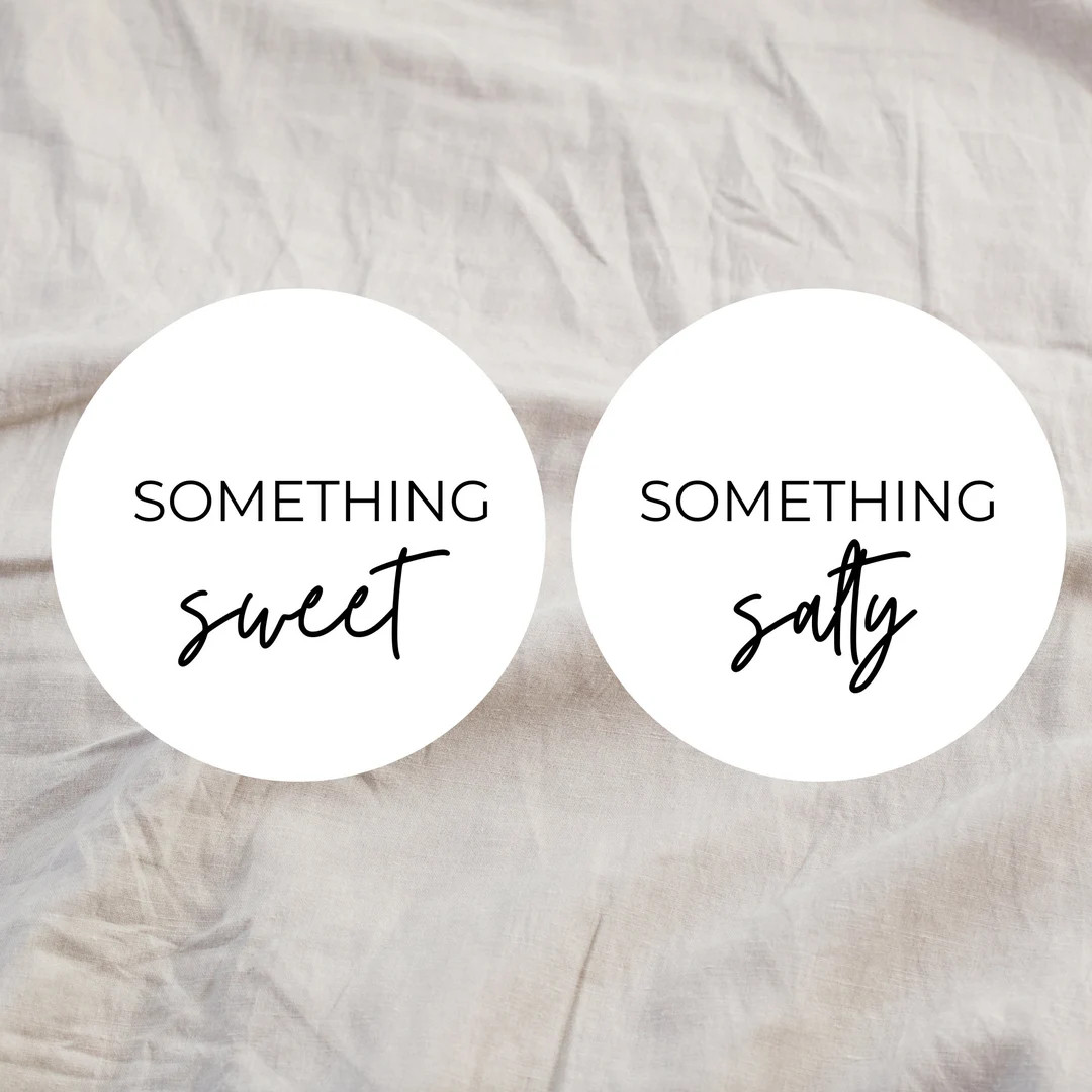 Sweet Salty Wedding Treat Bag Stickers Something Sweet Sticker Something Salty Label Sweet Salty ... | Etsy (US)