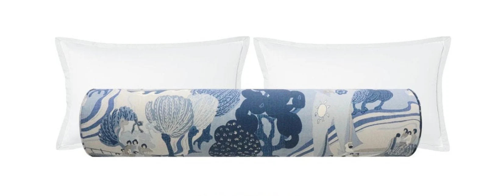 The Bolster : Pearl River // Blues | Schumacher linen | chinoiserie | designer fabric | chinois p... | Etsy (US)